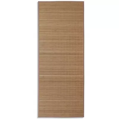 Covor dreptunghiular din bambus 80 x 200 cm, Maro