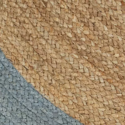Covor manual cu margine măslinie, 150 cm, iută