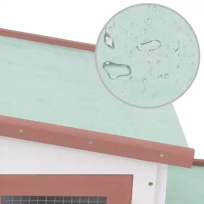 Cușcă exterior pentru iepuri mare maro &amp; alb 204x45x85 cm lemn