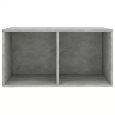 Cutie de depozitare vinyl-uri, gri beton, 71 x 34 x 36 cm, PAL