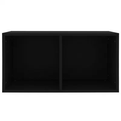 Cutie de depozitare vinyl-uri, negru, 71 x 34 x 36 cm, PAL