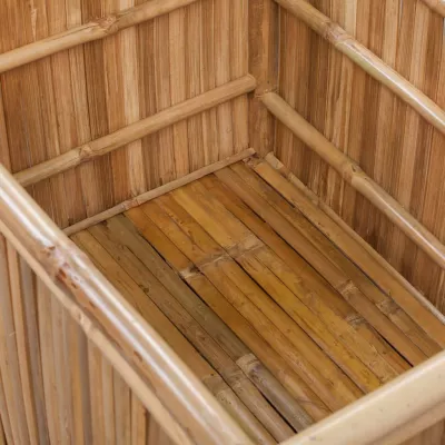 Cutii de depozitare 3 buc, bambus