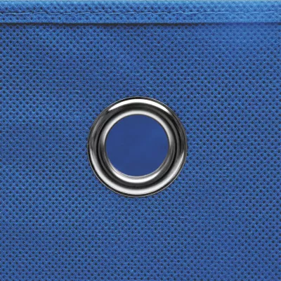 Cutii depozitare, 10 buc., albastru, 32x32x32 cm, textil