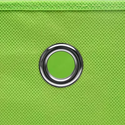 Cutii depozitare cu capace, 4 buc., verde, 32x32x32 cm, textil