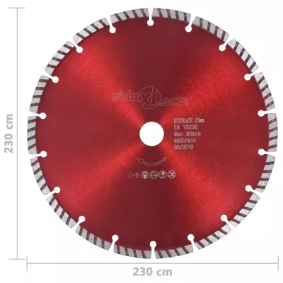 Disc diamantat de tăiere cu turbo oțel 230 mm