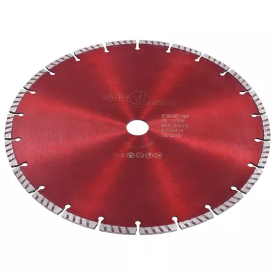 Disc diamantat de tăiere cu turbo, oțel, 300 mm