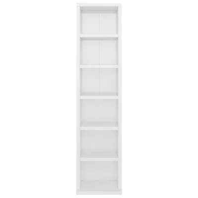 Dulap CD-uri, alb extralucios, 21 x 20 x 88 cm, PAL