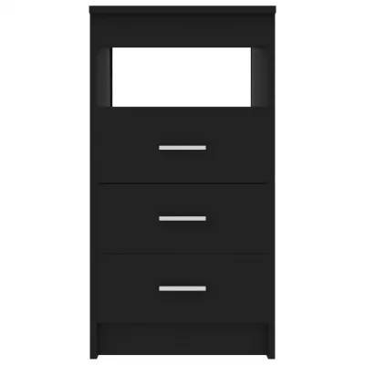 Dulap cu sertare, negru, 40 x 50 x 76 cm, PAL