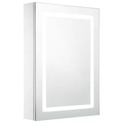 Dulap de baie cu oglindă și LED-uri, 50 x 13 x 70 cm