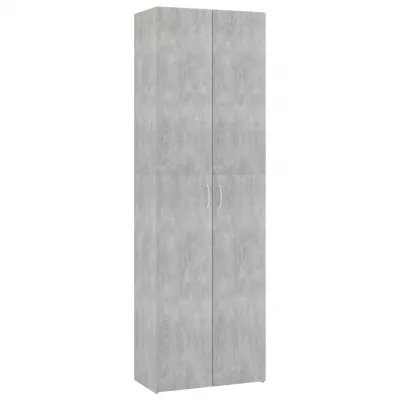 Dulap de birou, gri beton, 60x32x190 cm, PAL