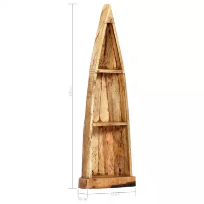 Dulap de lemn tip barcă, 40x30x130 cm, lemn masiv de mango