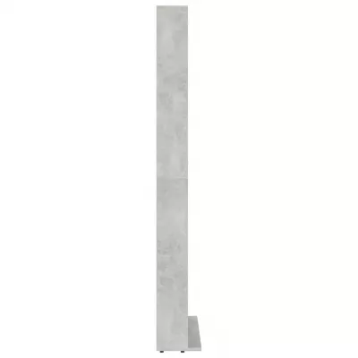 Dulap pentru CD-uri, gri beton, 102 x 23 x 177,5 cm, PAL