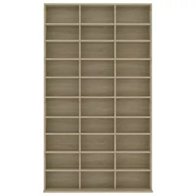 Dulap pentru CD-uri, stejar Sonoma, 102 x 23 x 177,5 cm, PAL