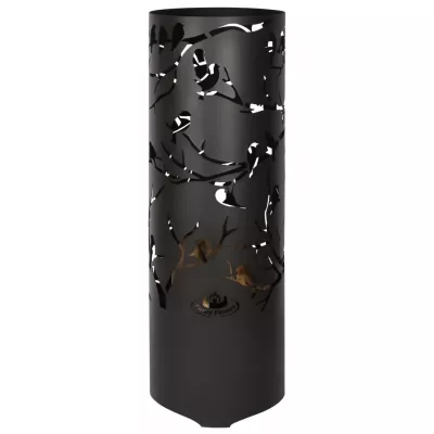 Esschert Design Coș de foc Birds on Twig, negru, oțel carbon FF409