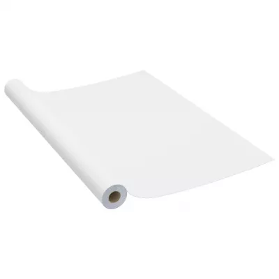 Folie de mobilier autoadezivă, alb, 500 x 90 cm, PVC