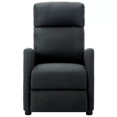 Fotoliu de masaj rabatabil, gri inchis, material textil