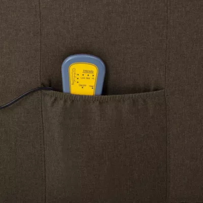 Fotoliu rabatabil de masaj, maro, material textil