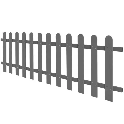Gard din șipci, gri, 200 x 60 cm, WPC