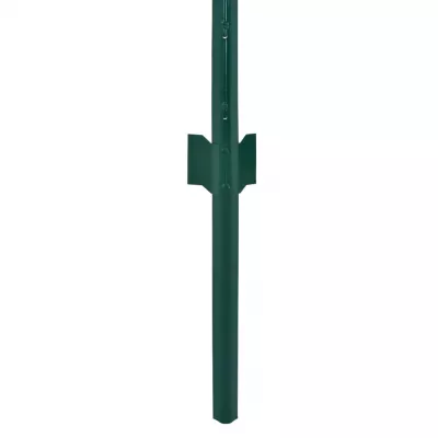 Gard din plasă de sârmă cu stâlpi, verde, 25 x 0,75 m, oțel