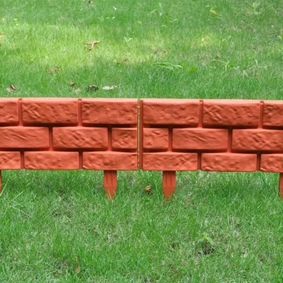 Gard pentru peluză Model cărămidă 11 buc