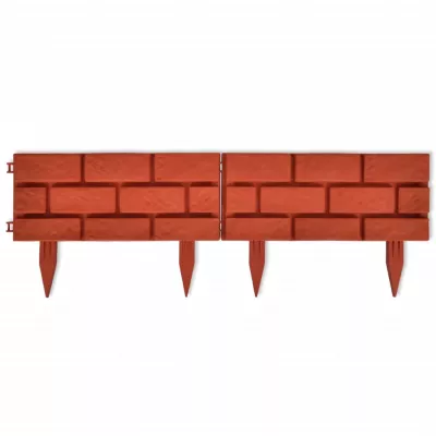 Gard pentru peluză Model cărămidă 11 buc