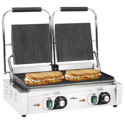 Grill Panini dublu cu striații, 58 x 41 x 19 cm, 3600 W