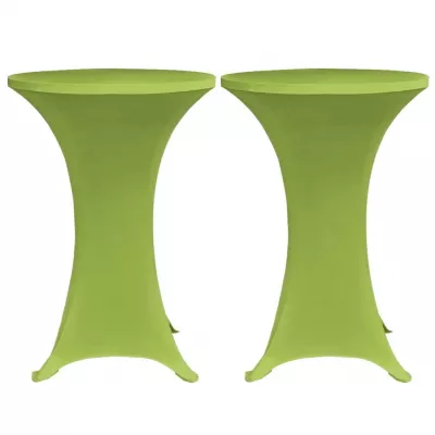 Husă elastică pentru masă, 60 cm, verde, 2 buc.