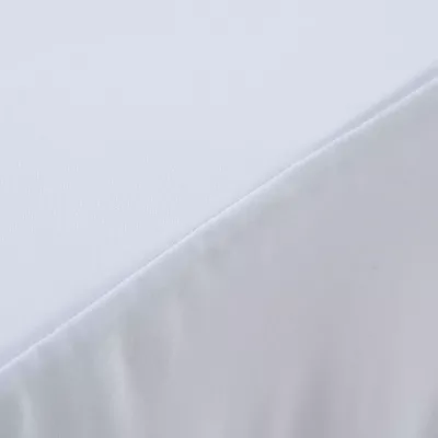 Huse elastice de masă lungi, 2 buc., alb, 120 x 60,5 x 74 cm