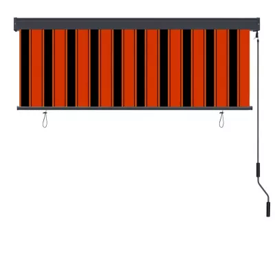 Jaluzea tip rulou de exterior, portocaliu și maro, 170 x 250 cm