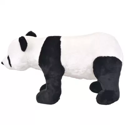 Jucărie de pluș urs panda in picioare, negru și alb, XXL