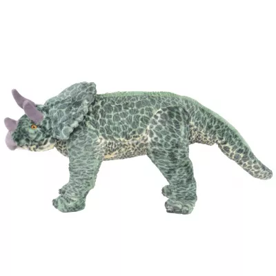 Jucărie de pluș verticală dinozaur triceratops, verde, XXL