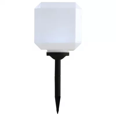Lămpi solare de exterior cu LED, 4 buc., alb, 20 cm, cub