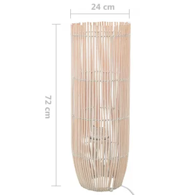Lampă de podea, alb, 72 cm, răchită, E27
