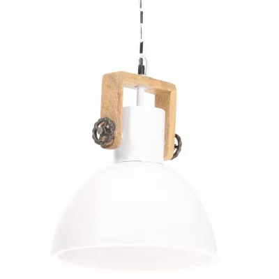Lampă suspendată industrială, 25 W, alb, 30 cm, E27, rotund