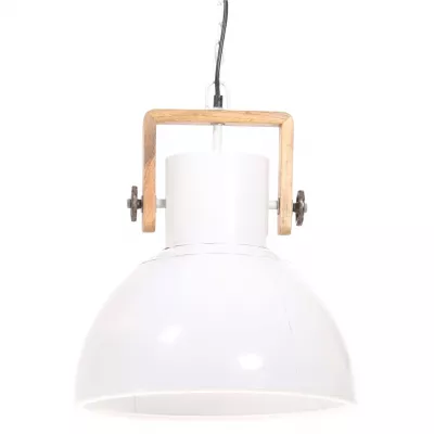 Lampă suspendată industrială, 25 W, alb, 40 cm, E27, rotund