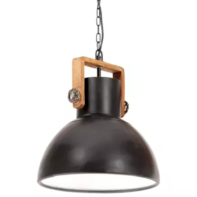 Lampă suspendată industrială, 25 W, negru, rotund, 40 cm, E27