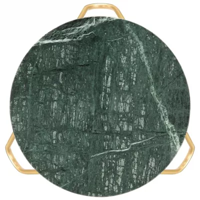 Măsuță cafea verde 40x40x40 cm piatră naturală aspect marmură