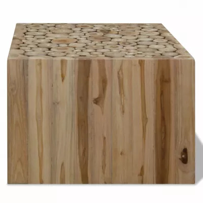 Măsuță de cafea, lemn de tec natural, 50 x 50 x 35 cm