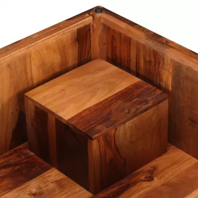 Măsuță de cafea, lemn masiv de sheesham, 70 x 70 x 30 cm