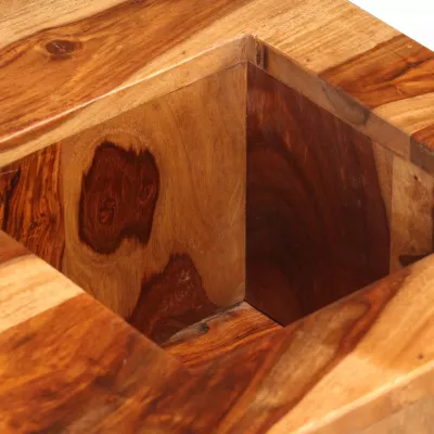 Măsuță de cafea, lemn masiv de sheesham, 70 x 70 x 30 cm