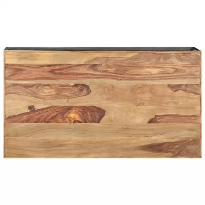 Măsuță de cafea maro și gri 110x60x38 cm lemn masiv sheesham