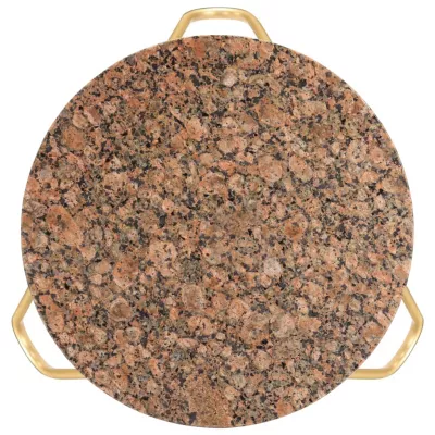 Măsuță de cafea roșu 40x40x40 cm piatră naturală aspect marmură
