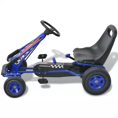 Mașină Go Kart cu scaun reglabil, albastru