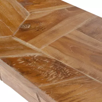 Masă consolă, 120x35x76 cm, lemn de tec, model eroziune