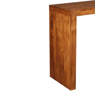 Masă consolă, lemn masiv cu finisaj de sheesham, 110x40x76 cm