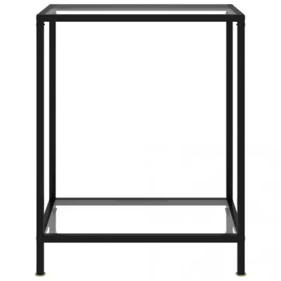 Masă consolă, transparent, 60 x 35 x 75 cm, sticlă securizat