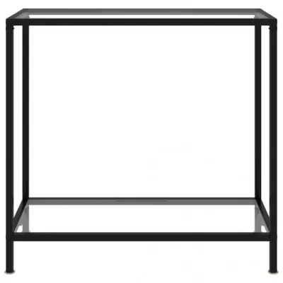 Masă consolă, transparent, 80 x 35 x 75 cm, sticlă securizat