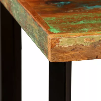 Masă de bar, lemn masiv reciclat, 60 x 60 x 107 cm