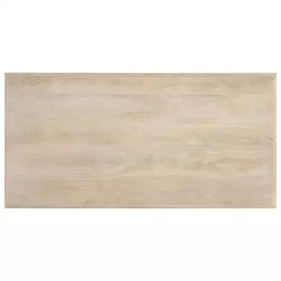 Masă de bucătărie, alb, 120 x 60 x 75 cm, lemn masiv de mango