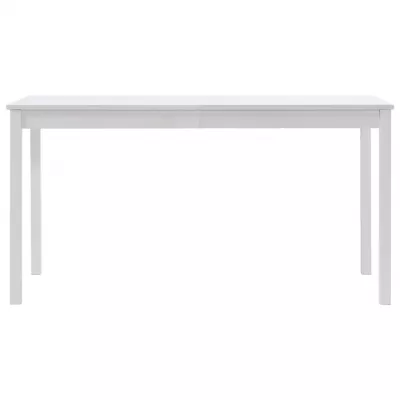 Masă de bucătărie, alb, 140 x 70 x 73 cm, lemn de pin